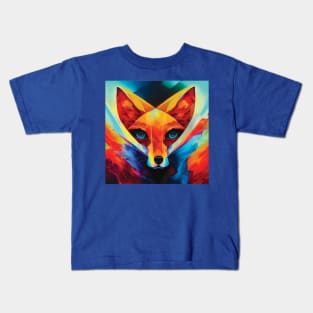 Fox Art in Bold Colours Kids T-Shirt